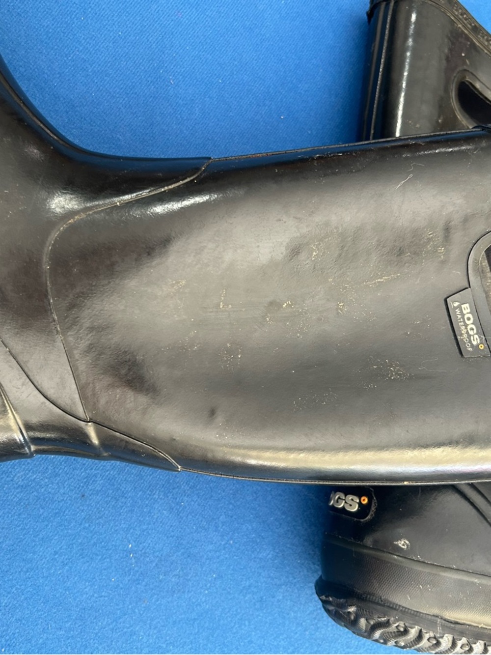 Bogs Black Women's Mid-Calf Rain Boots, size 9 - Picture 2 of 8